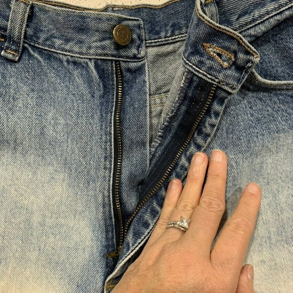 Vintage Wrangler High Rise Bleached Ombré Cut Off Denim Jean Shorts Women’s 12 - Picture 5 of 9